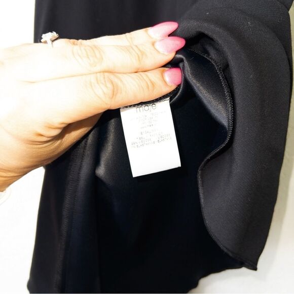 Maje Black Alissa Contrasting‎ Waistline A-Line Dress Size 1 - Picture 3 of 7